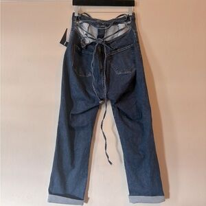 NWT Hi-Waisted Tie-Back/Crossover Tie Jeans